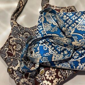 Vera Bradley bundle-Blue and Brown Ornate Shoulder Bags